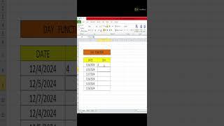 How to Used Day Function | Day Formula in ms Excel  | Design By Minhaj |