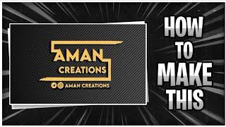 HOW TO MAKE FULL SCREEN LOGO|AMAN CREATIONS|LOGO MAKING PIXELLAB|