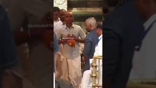 Actor Dhanush And His Sons In Tirumala Temple