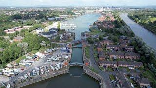 Preston Dock / Preston / River Ribble / Lancashire / Drone