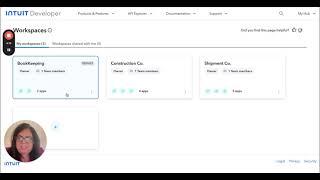 Inside the Intuit Developer Portal - Workspaces