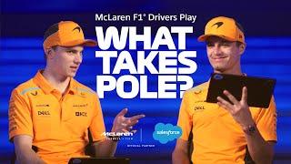 Lando Norris & Oscar Piastri Play "What Takes Pole?" |  Formula 1 McLaren Racing Team & Salesforce