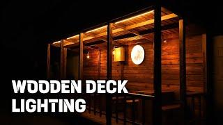 Installing Wooden Deck Lighting outdoors / DIY