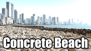 Cartagena's Concrete BEACH - Bocagrande, Colombia