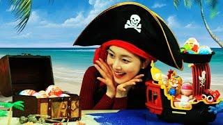 [유라] 장난감(toy)_킨더조이 보물섬 보물찾기 해적선 모래 바다 배 뽀로로 kinderjoy a treasure island treasure hunt sand sea ship