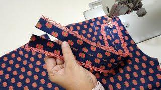 Latest & Sober Pakistani neck cutting and Stitching /long placket New Summer के लिए