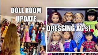 Redoing my doll room displays & dressing American Girl dolls - Disney collection update