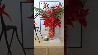 DIY Festive Christmas Centerpiece | Elegant Red Holiday Decor Idea