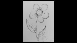 How to Draw a Really Easy Flower/ Daisy Flower In 6 Minutes!