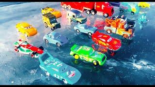 Looking For Lightning McQueen: McQueen, Tow Mater, Dinoco King, Cruz Ramirez, Jackson Storm cars toy