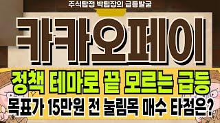 카카오페이 - 정책 테마로 끝모르는 급등, 목표가 15만원 전 눌림목 최저점 매수 타점은? 카카오페이 주가 전망 및 대응 #카카오페이