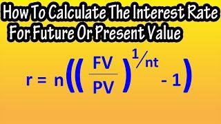 How To Calculate The Interest Rate On The Time Value Of Money (Future And Present Value) Explained