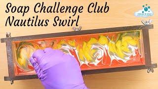 Soap Challenge Club Cold process soap making Nautilus Swirl