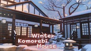 Зимний дом в Комореби│Строительство│Winter Komorebi House│SpeedBuild│NO CC [The Sims 4]