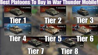 Best Tank Platoons To Buy In War Thunder Mobile!
