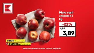 Oferta Kaufland din 25-27 octombrie: pulpe de pui, mere, ceafă de porc și bere