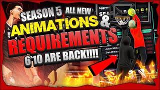 NBA 2K25 SEASON 5 ALL NEW ANIMATIONS AND REQUIREMENTS!!! ISO CENTERS ARE BACK!!!