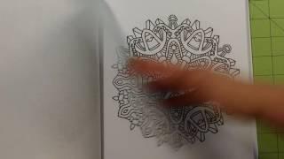 The mandala by jim gogarty adult coloring book review flip through