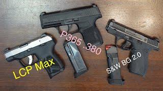 S&W BG 2.0, Ruger LCP and P365 .380: Who's King 