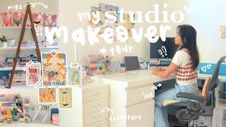 my studio makeover  [ikea, daiso, aliexpress haul + organizing stationery, ft. Yunzii]