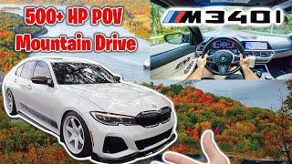 BMW M340i POV Fall Mountain Drive, Stage 2 500+ HP,  Valvetronic Exhaust Sounds