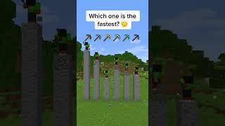 Which Minecraft Pickaxe is Faster? #shorts