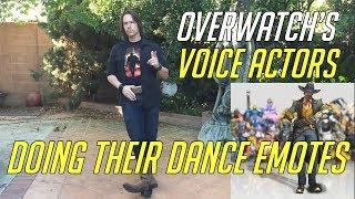 Overwatch Voice Actor Doing Their Dance Emotes | Including Genji, Sombra, Lucio Tracer & More