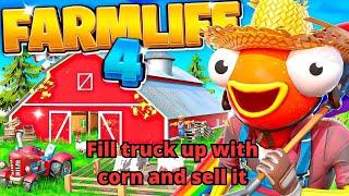 Fill truck up with corn and sell it (short) FORTNITE FARMLIFE 4 TUTORIAL Farm game creative