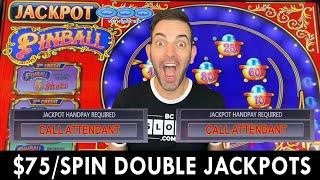 DOUBLE JACKPOT on $75/Spin Pinball  High Limit Slots at San Manuel