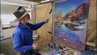 PAINTING REFLECTIONS - Oasis in the Outback // Oil Painting - Arkaroola Creek!