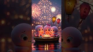 Octopus Babies’ Boat Bash!  #shark #whale #ocean #shorts#aigc #cute #aianimation #babysharkstory