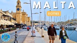 Exploring Malta's Enchanting 3 Cities: Vittoriosa, Senglea, Cospicua: 4K Walking Tour