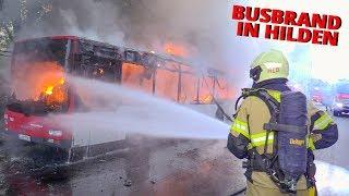 [LINIENBUS IN VOLLBRAND] - Starke Rauchentwicklung & Flammen | Schaumangriff | Feuerwehr Hilden -