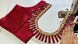 Blouse Ka Design || Model Blouse Back Neck Designs || Cutting And Stitching Back Neck Blouse Design