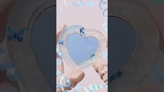 드디어! 업로드 오직 슈가데코에만 맞춤 거울이 쏘옥 들어가는 하트몰드에요 아크릴 거울이라 깨질 걱정도 없답니다️스마트톡에도 올라가요! #레진아트 #resinart #그립톡