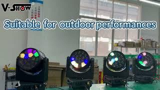 VSHOW IP1940L Stage Light IP65 19pcs 40W Zoom RGBW B-eye Waterproof Moving Head Light