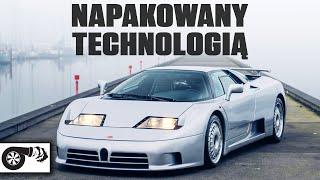 Bugatti EB110 - takich rozwiązań nie stosował wtedy NIKT.  Quad-turbo V12 i masa technologii.