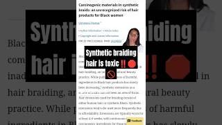 Synthetic braiding hair is toxic‼️ #braids #alopecia #naturalhair #hairloss #hairstyles