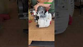 Check the chainsaw engine compression after replacing the piston.