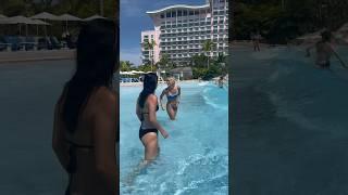 two different ways to get into the wave pool 