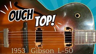 1953 Gibson L-50 Restoration - Part 1 | Removing the back and braces