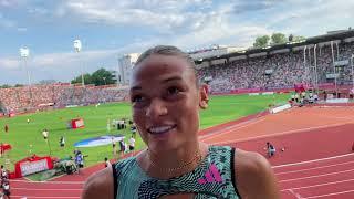 Anna Hall After Running 55.28 In Oslo Diamond League Women's 400m Hurdles