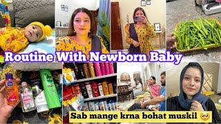 Routine with my newborn baby | Sab manage krna ik housewife ka lye muskil ha