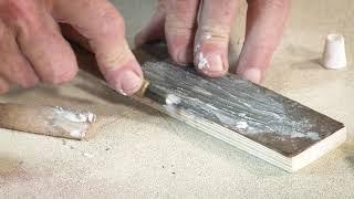 Woodcut printmaker Rod Nelson explains how to sharpen and grind woodcutting tools.