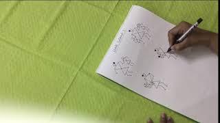 Learn Warli Painting( tutorial 3) Mother and child figure
