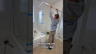 Replacing old shower door. Buy glass online http://royaltymirror.com/RGS10