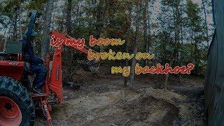 is my boom broken on my backhoe?