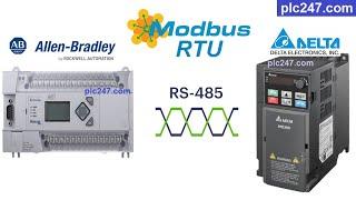 MicroLogix 1400 "Modbus RTU" DELTA MS300 Tutorial