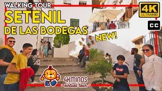 SETENIL DE LAS BODEGAS | Route of the white towns Cádiz | 4K UHD | Walking Virtual Tour Spain 2023
