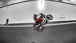 #Wheelie day #1 - /Yamaha FZ6 /Triumph Speed Triple /Ducati Hypermotard